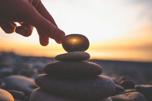 Pyramid,With,A,Stone,With,A,Hole,At,Sunset.,Find